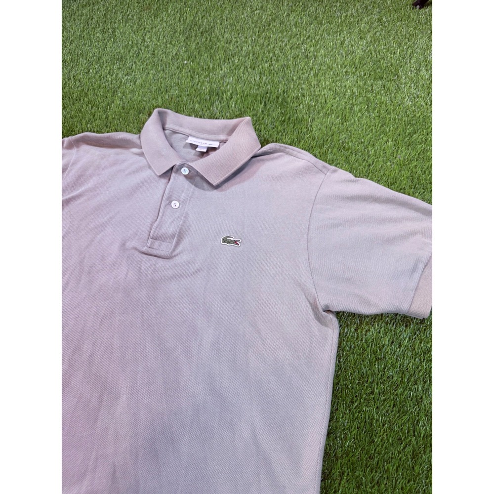 Lacoste Classic Fit Polo Shirt Mens Medium L1212 Mauve Lavender Pique Short Slv